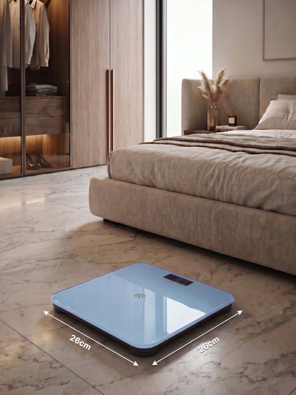 Cult Active body Weighing scale, LCD display, Weight Machine, 180 Kg, Batteries included, Tempered Glass Platform, Ideal for Home Use, Blue