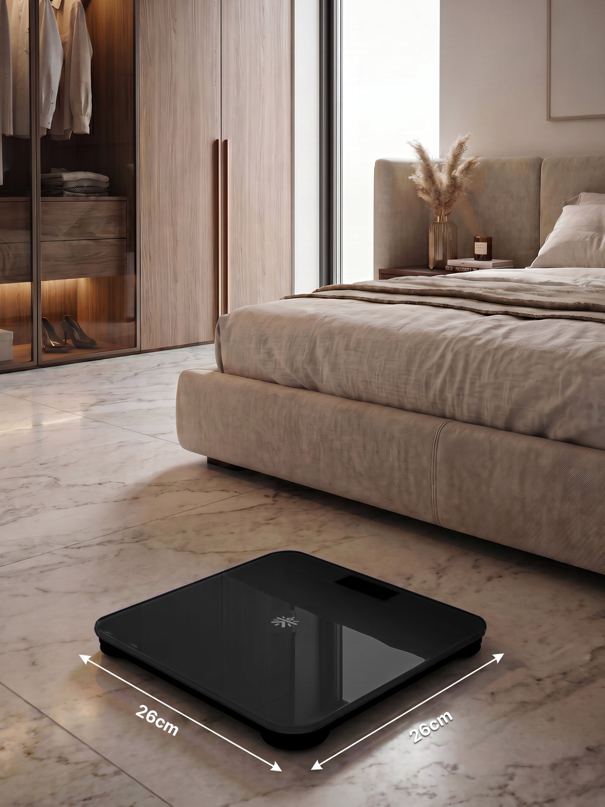 Cult Active body Weighing scale, LCD display, Weight Machine, 180 Kg, Batteries included, Tempered Glass Platform, Ideal for Home Use, Black