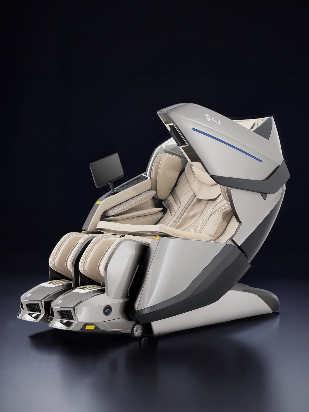 Cult Tranquil Massage Chair | Adaptive AI Body Detection | Zero Gravity Recline & Thai Stretch | Movable Armrest with Rovo Walking Technology | HD Touch Display | 3D + 4D Full Body Massage Chair