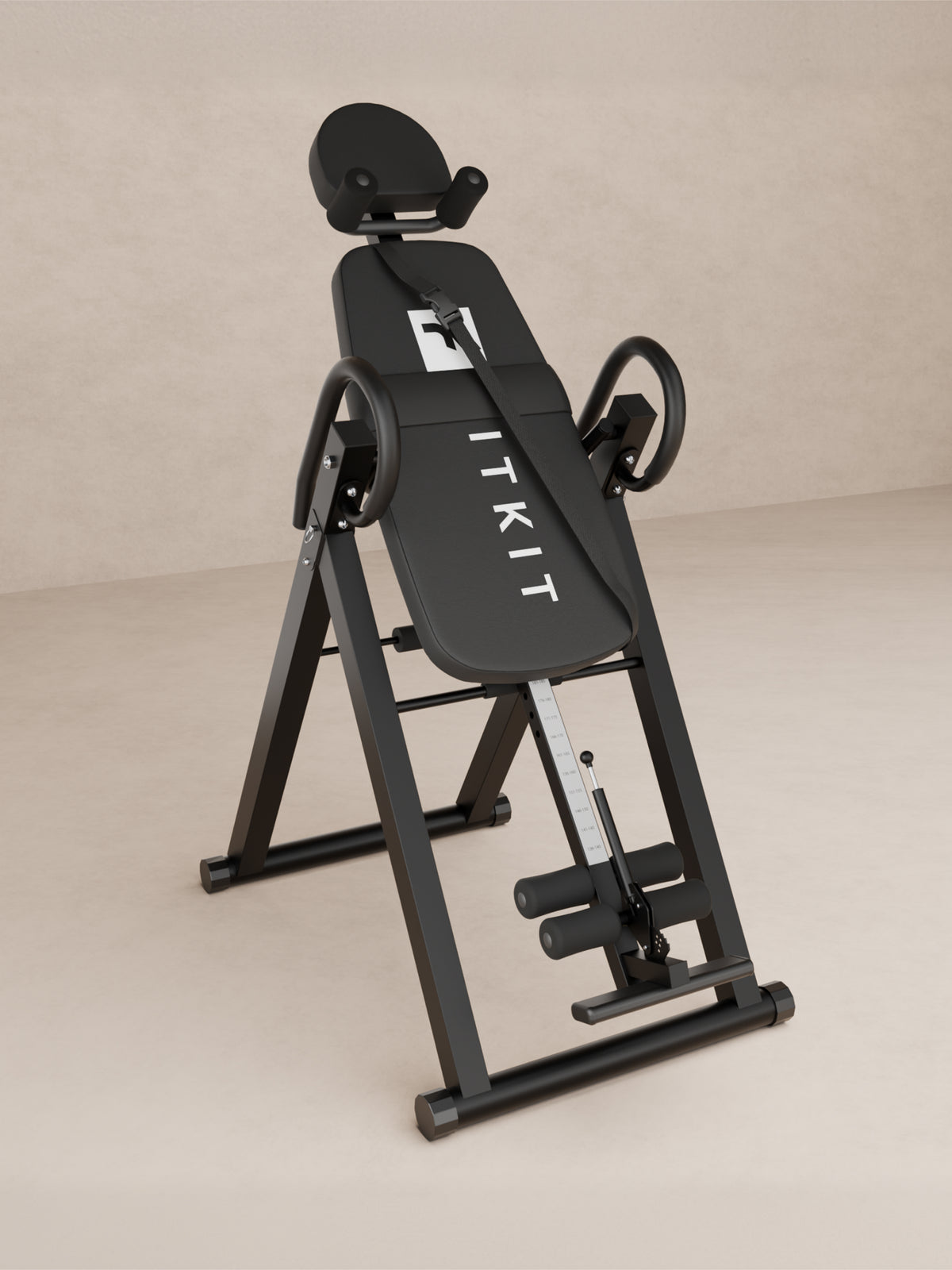 Fitkit by cult Inversion Table | 4 Inversion Positions | 120 Kg Weight Support | Adjustable Height | Safety Belt & Ankle Locking System | Back Stretching & Spine Decompression Equipment | Foldable Compact Home Fitness Tool