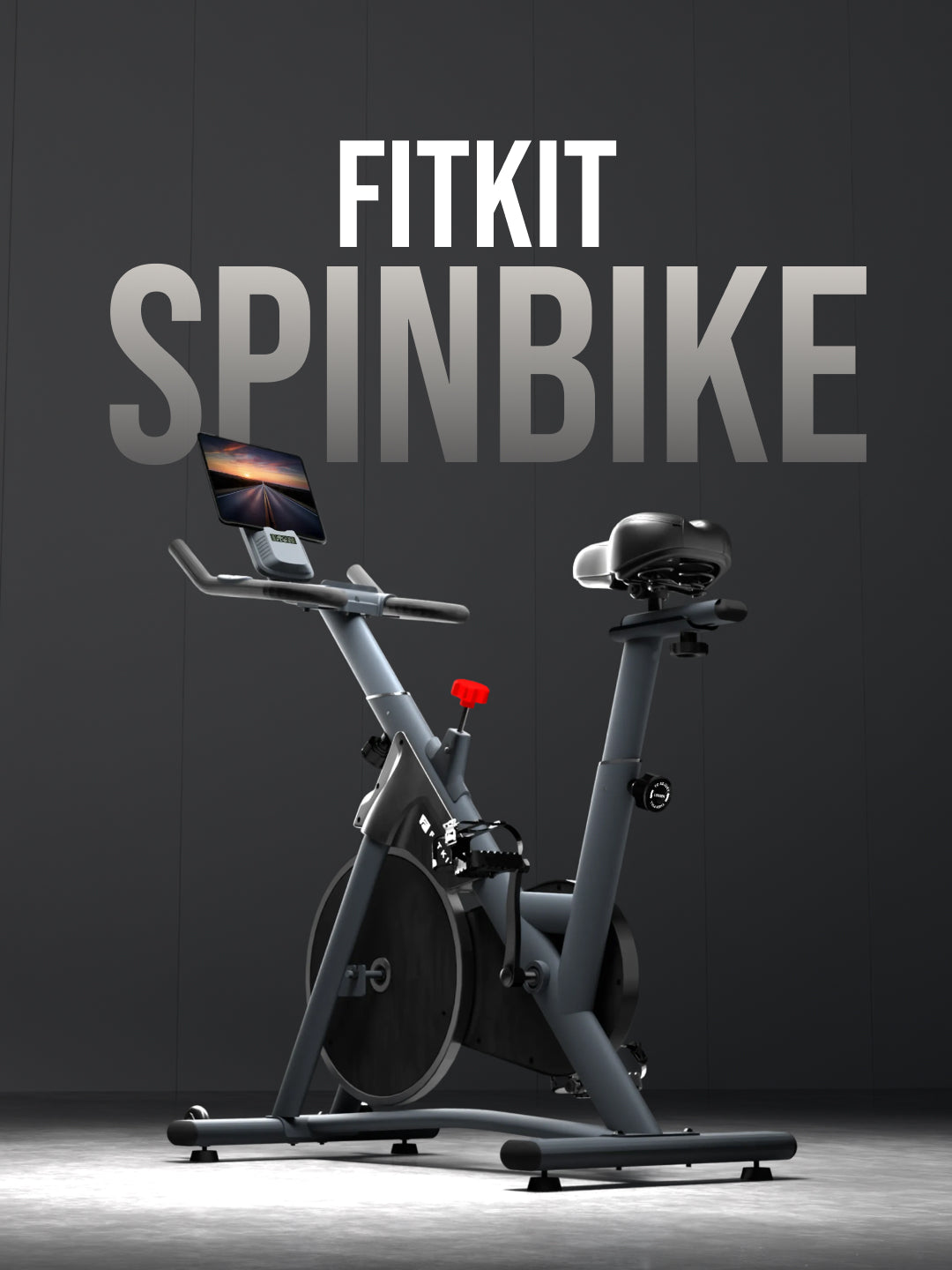 Fitkit by Cult FK7004 Premium Magnetic Spin Bike | 130kg Support | Stepless Resistance & 8kg Flywheel | LCD Display with Heart-Rate Tracking | Tablet Holder | Smooth & Silent Ride for Home Fitness (with 6 Months Extended Warranty)