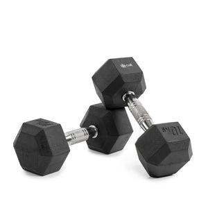 Cult 10Kg Hex Dumbbells For Home & Gym Exercises, Set of 2, (Black)