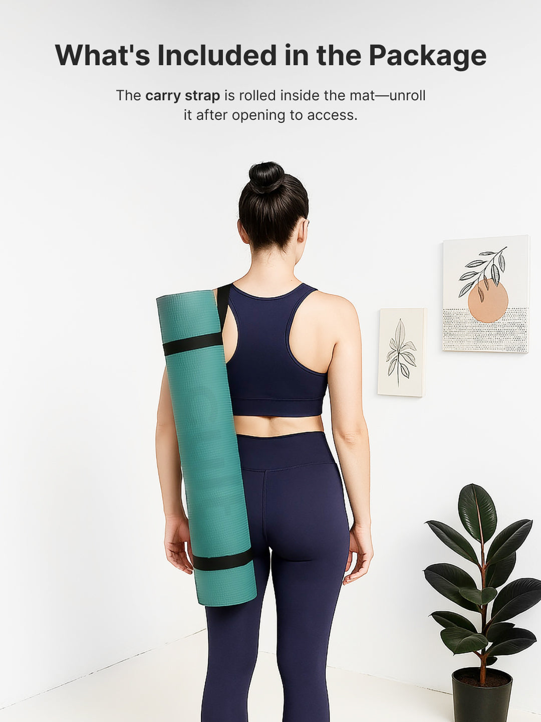 Cult Yoga Mat EVA 5mm with Carry Strap   Non-Slip, Cushioned, Sweat-Resistant, Eco-Friendly Workout Mat for Home Gym & Fitness   Sage Green