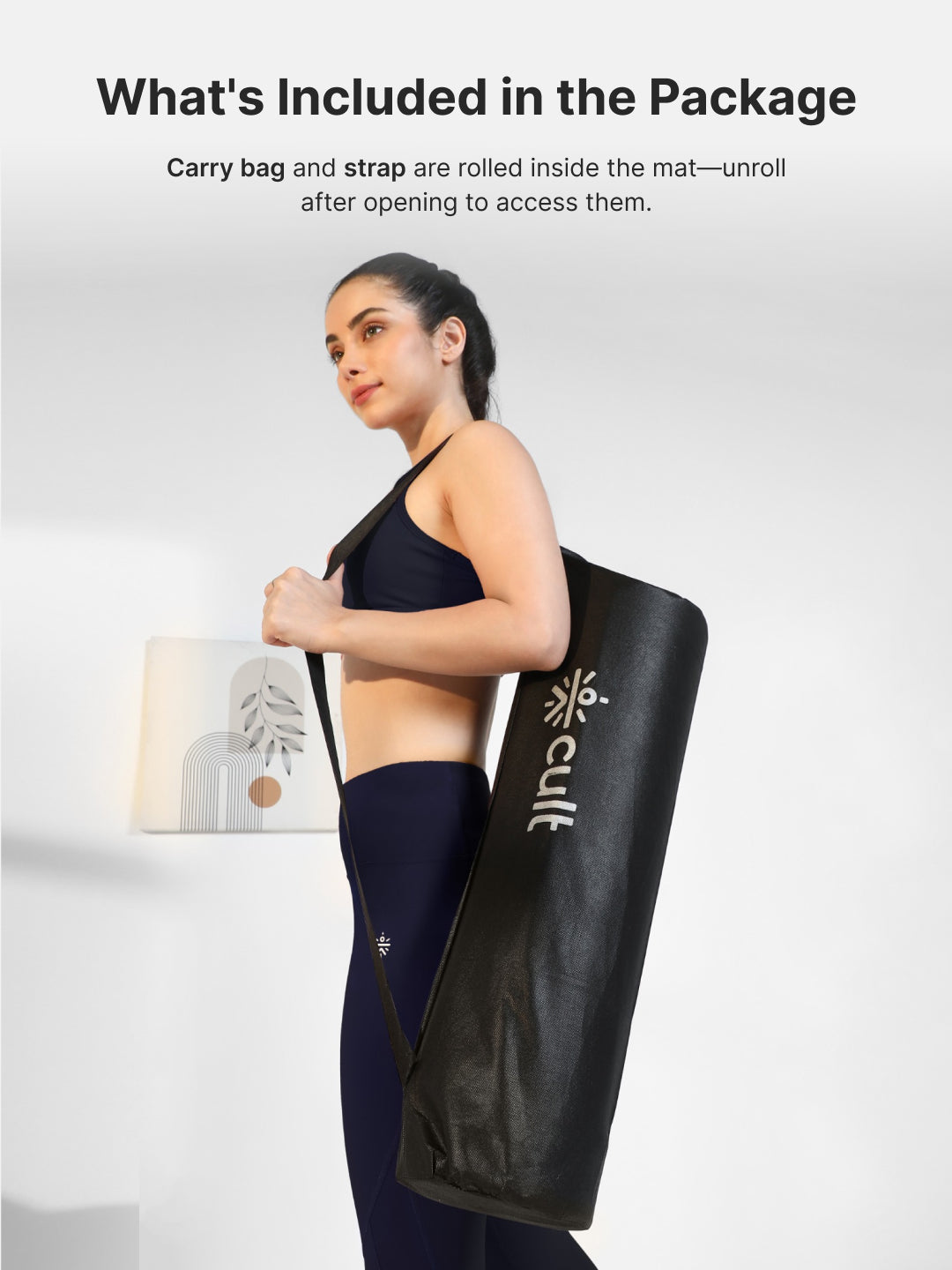 CULT TPE Yoga Mat 10mm Extra Thick with Carry Strap and Bag   Non-Toxic, Latex-Free, Anti-Slip, Tear-Resistant & Lightweight   Superior Cushioning for Joint Support, Ideal for Yoga, Pilates, Meditation & Home Workouts - Maroon