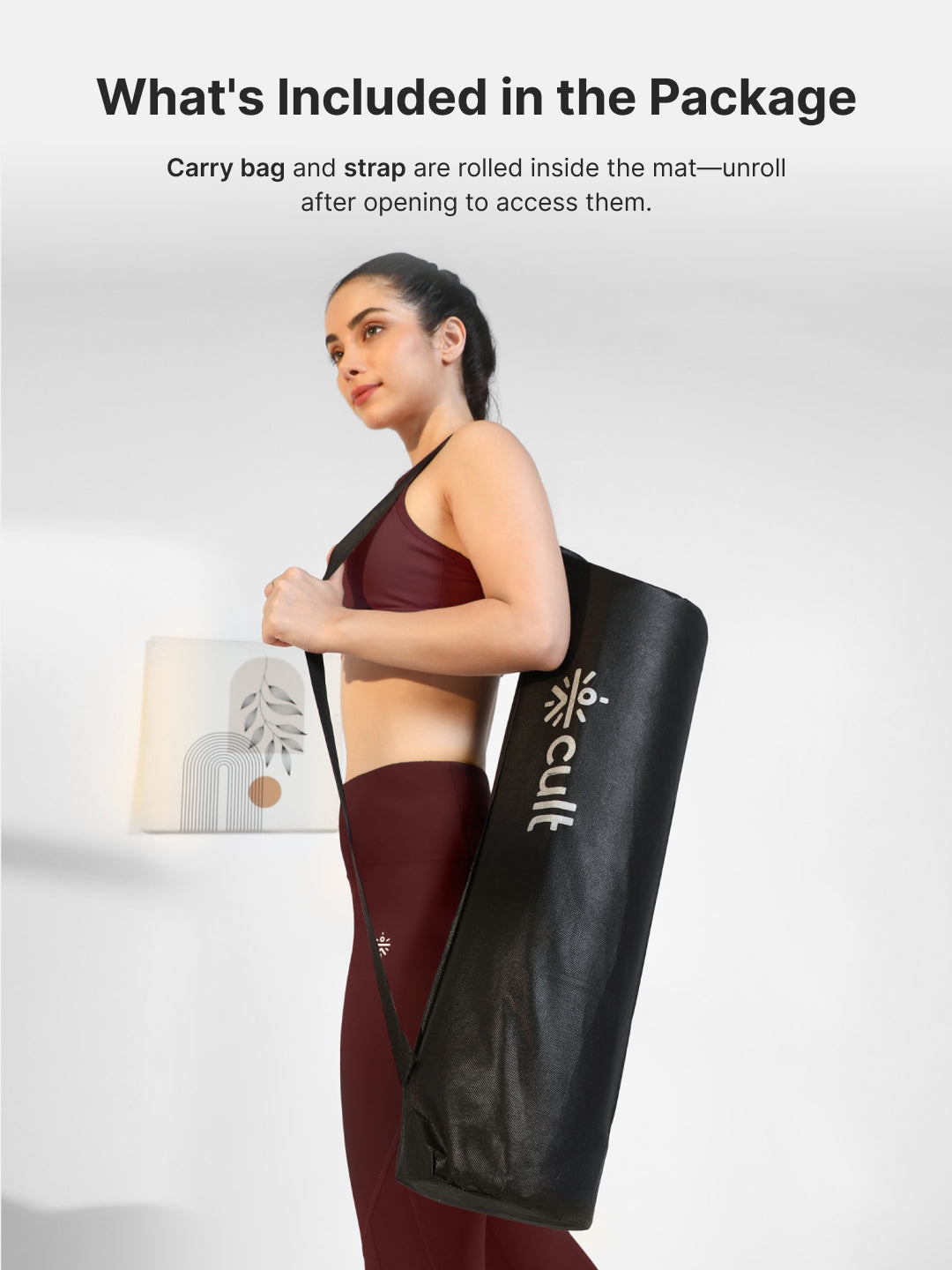 CULT TPE Yoga Mat 10mm Extra Thick with Carry Strap and Bag   Non-Toxic, Latex-Free, Anti-Slip, Tear-Resistant & Lightweight   Superior Cushioning for Joint Support, Meditation & Home Workouts- Teal