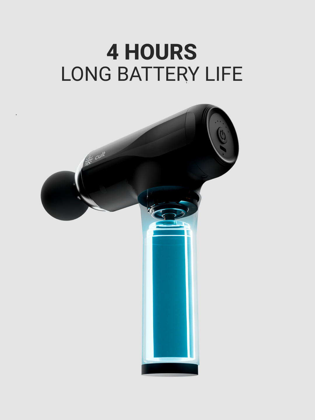 Cult Volt Neo Portable Massage Gun | Upto 4 hour long Battery, Silicone Head, Muscle Pain Relief