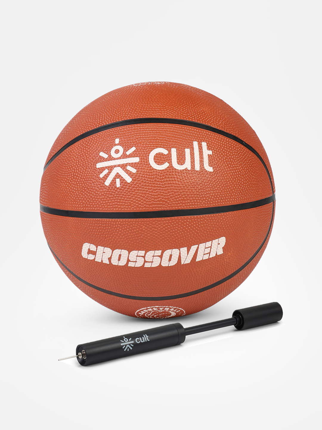 Cult Basketball Combo  Crossover 7 No (Brown) + Ball Pump