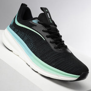 cult Men's Flytor Running Shoes - Black/Sea Green