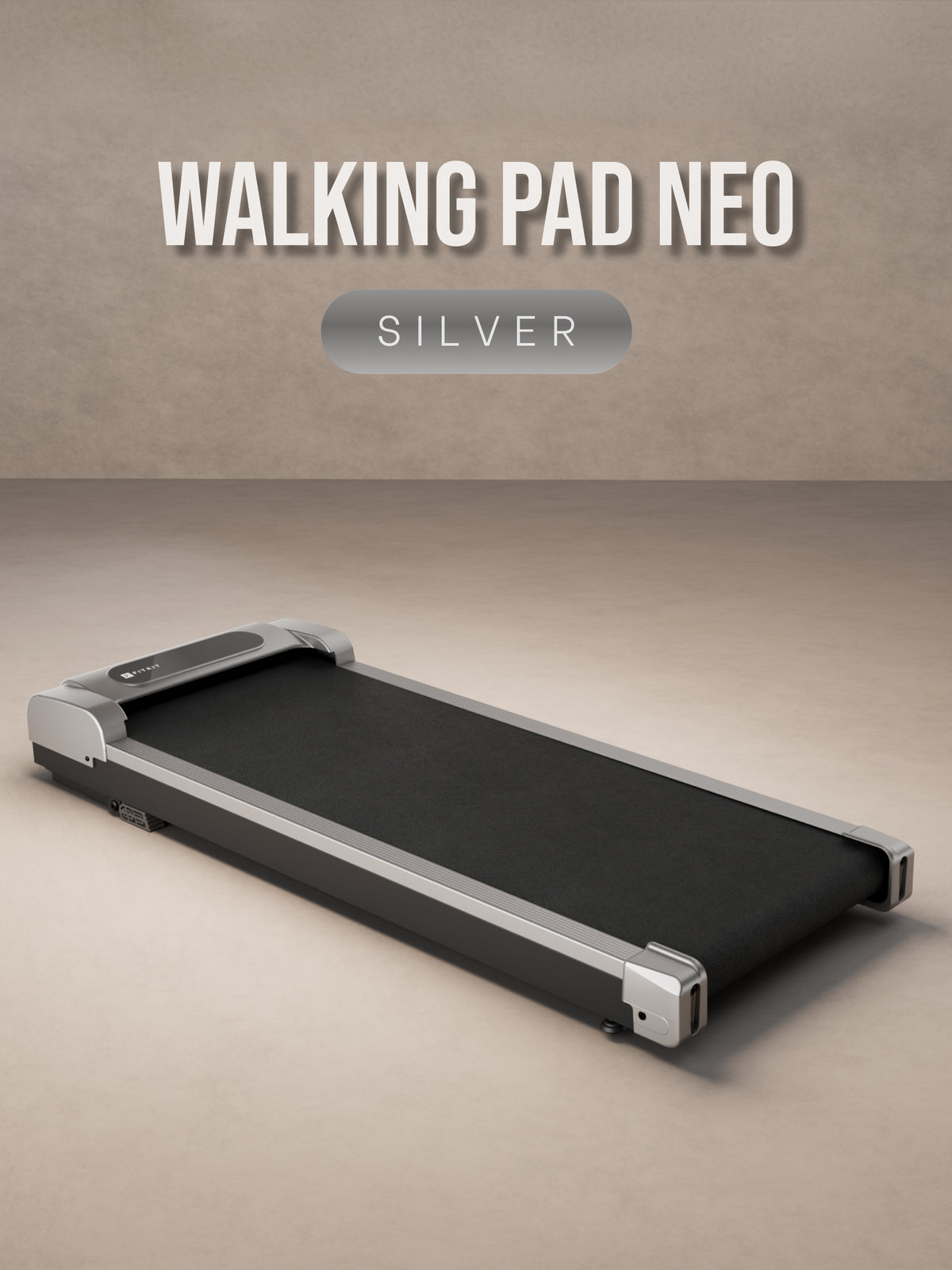 Fitkit by Cult Walking Pad Neo Silver (BLDC 3.5HP Peak Power) Compact & Under Desk BLDC Motor Treadmill | Max Weight: 120kg | Home use with Remote Control (with 6 Months Extended Warranty)