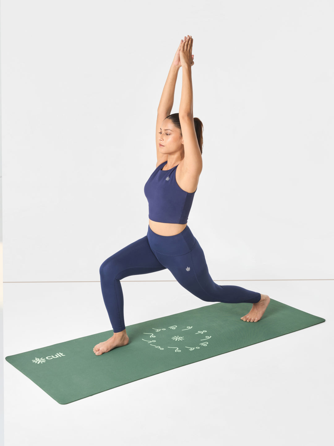 cult Aroma Infused TPE Yoga Mat 6 mm Anti Skid Non Slip Exercise Mat with Carry Bag for Yoga Workout Gym Green