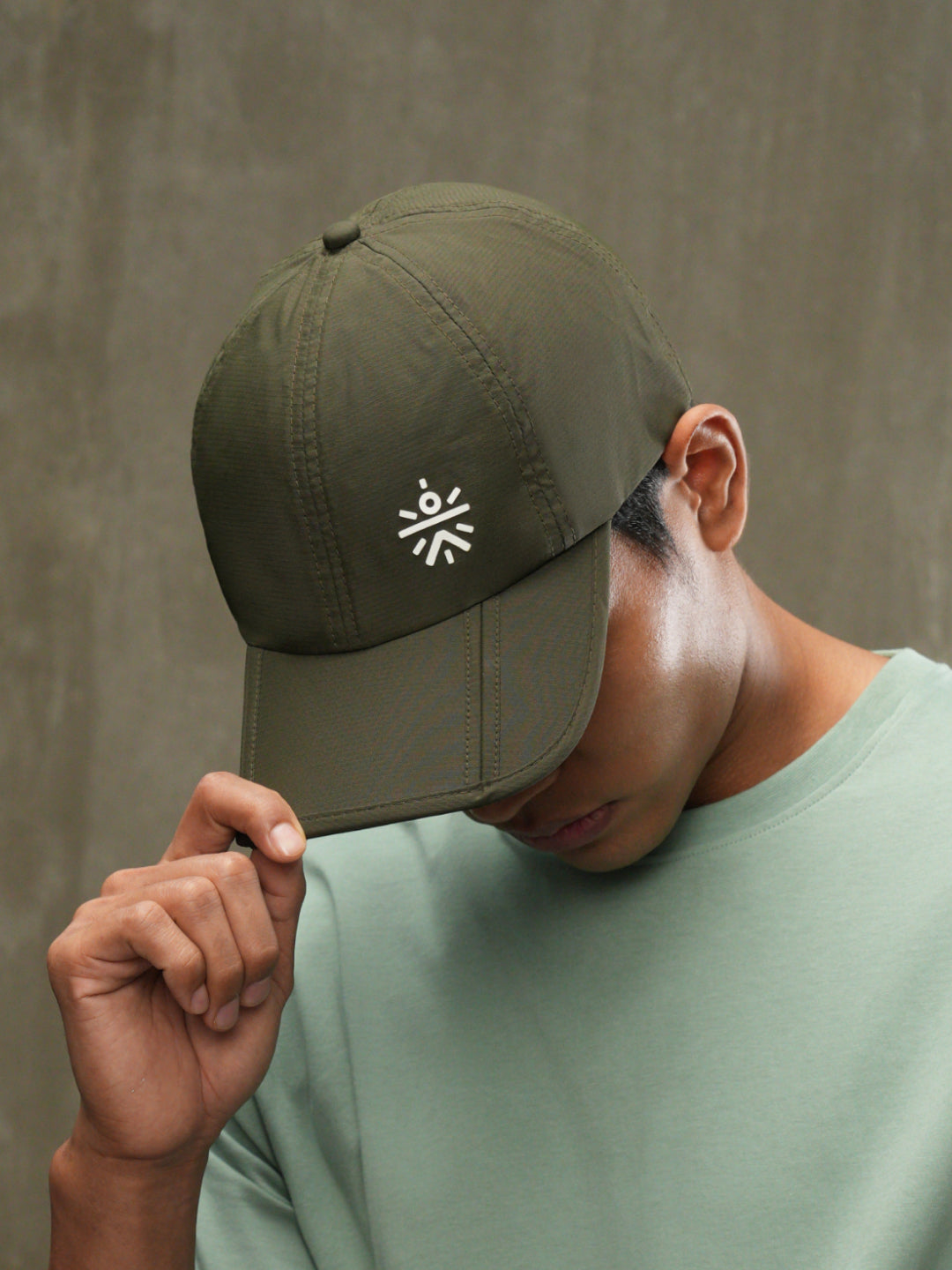 cult Foldable Cap Unisex with Adjustable Strap Olive