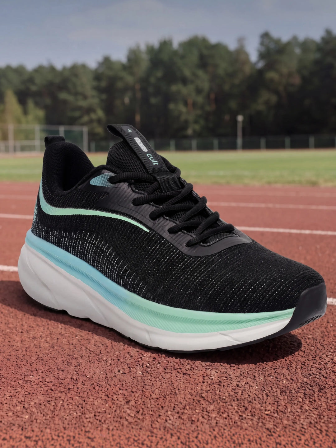 cult Women's Flytor Running Shoes - Black/Sea Green
