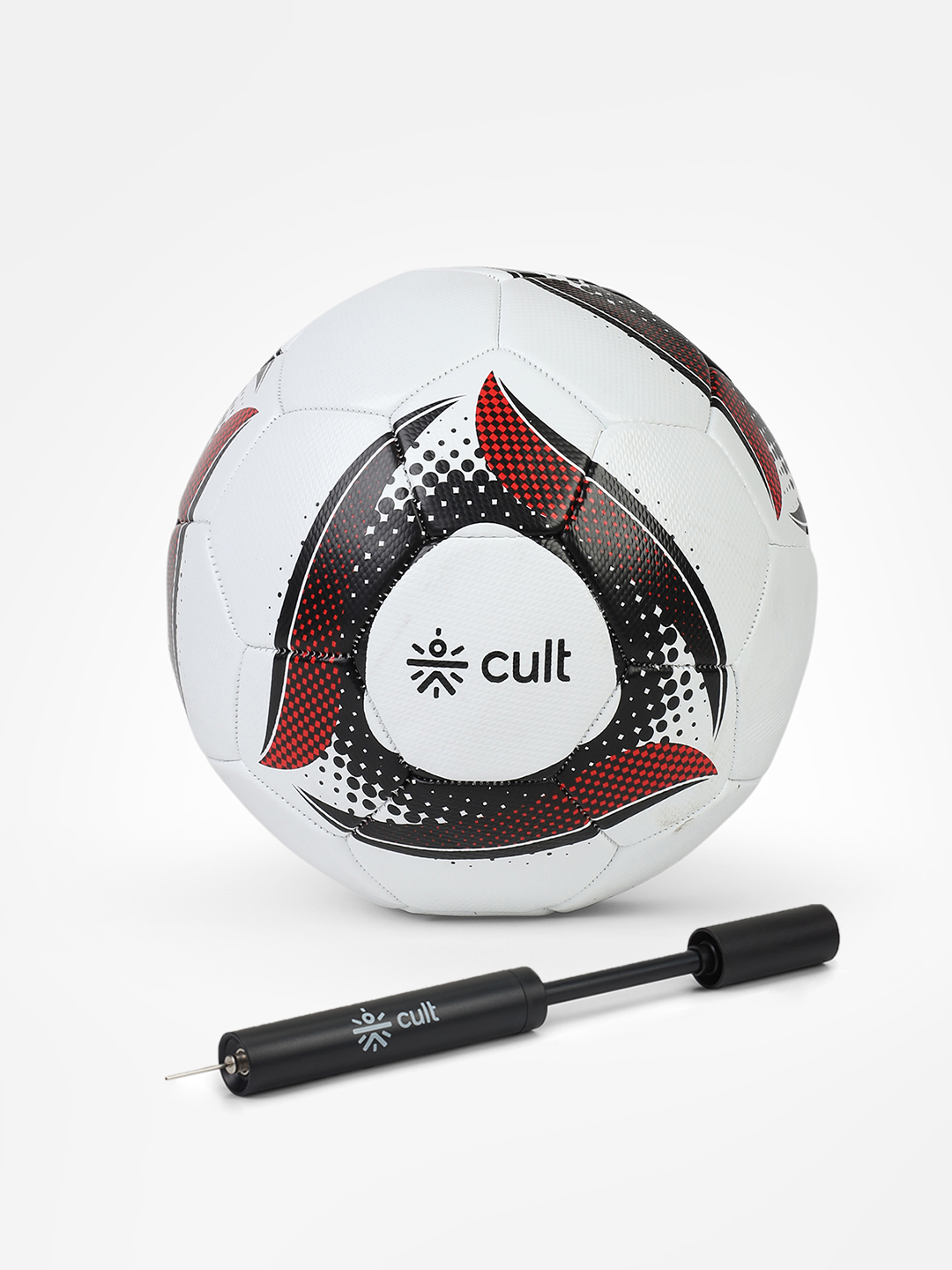 Cult Football Combo  MS Glider Red 32P + Ball Pump