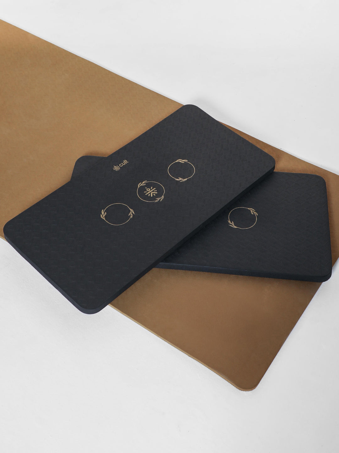 Pack of 2 EVA Yoga Knee Pads 20mm Black  Non-Toxic, Anti-Skid & Durable