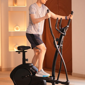 Cult SmartCrossPrime Magnetic Elliptical Trainer | 6Kg Flywheel | Max Weight: 140Kg | Home Use Cross Trainer - Black