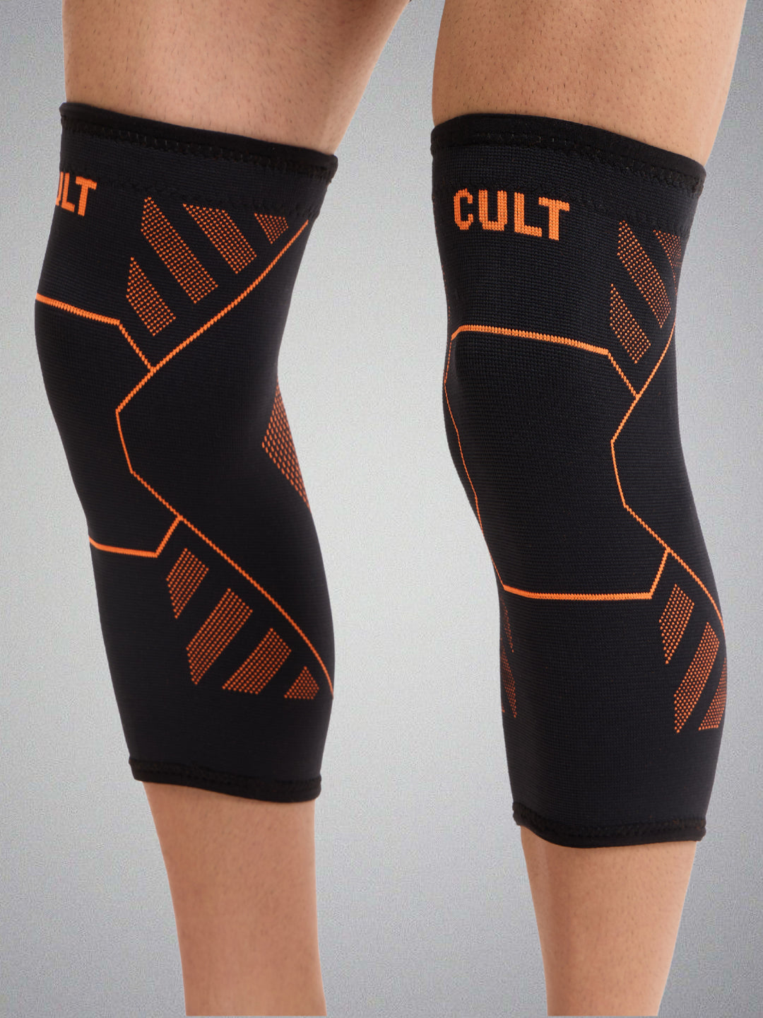 cult Knee Support For Men & Women For Gym, Exercise, Running, Cycling Knee Braces Pair For Sports & Workout Knee Support For Knee Pain Relief Black XL