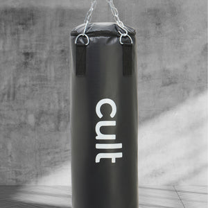 cult Punching Bag Black 4ft with Hand wrap