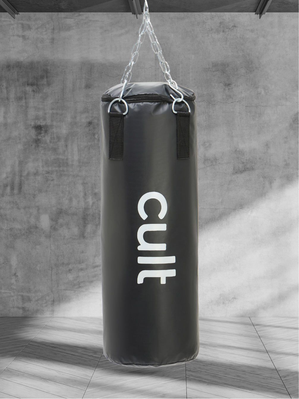 cult Punching Bag Black 4ft with Hand wrap