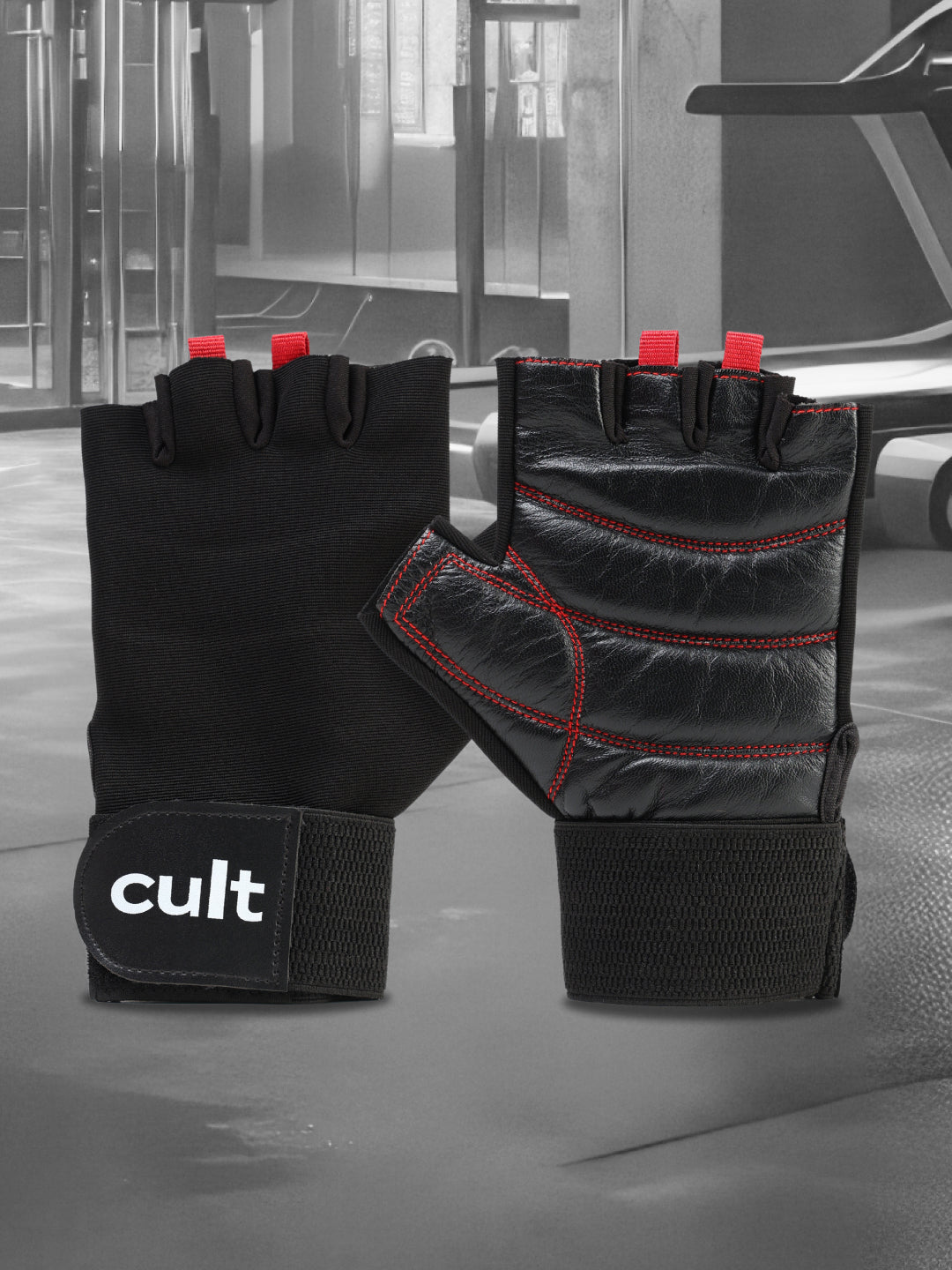 Workout Gym Gloves - Black/Red