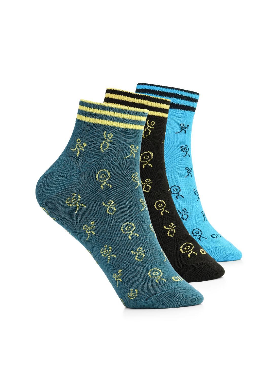 CULT Men's Ankle Length Cotton Socks  Ultra Soft, Breathable & Anti-Microbial  Casual & Sports Socks with Moisture-Absorbent Fabric
