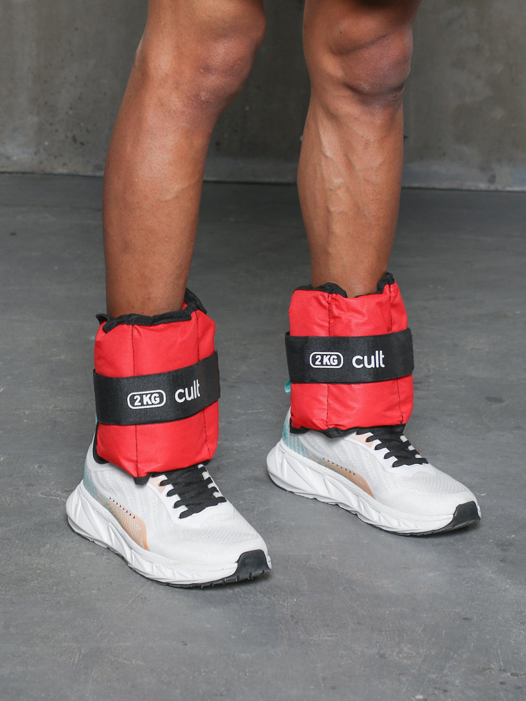Ankle Weights 4 kg (2 kg Each Strap) Red Strength Training, Running, Yoga & Home Workouts