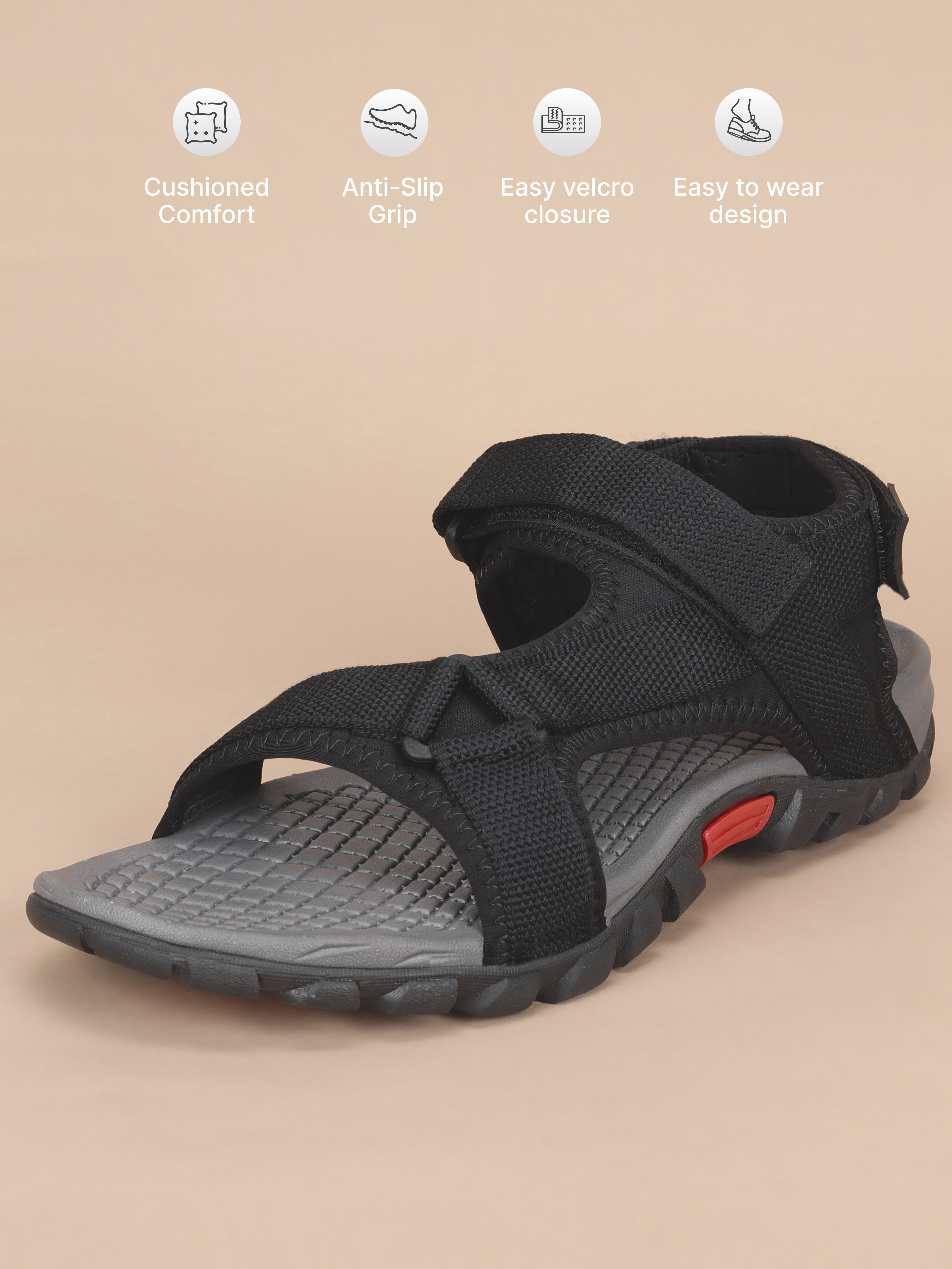 Avant Men's Gripper Sandals - Black