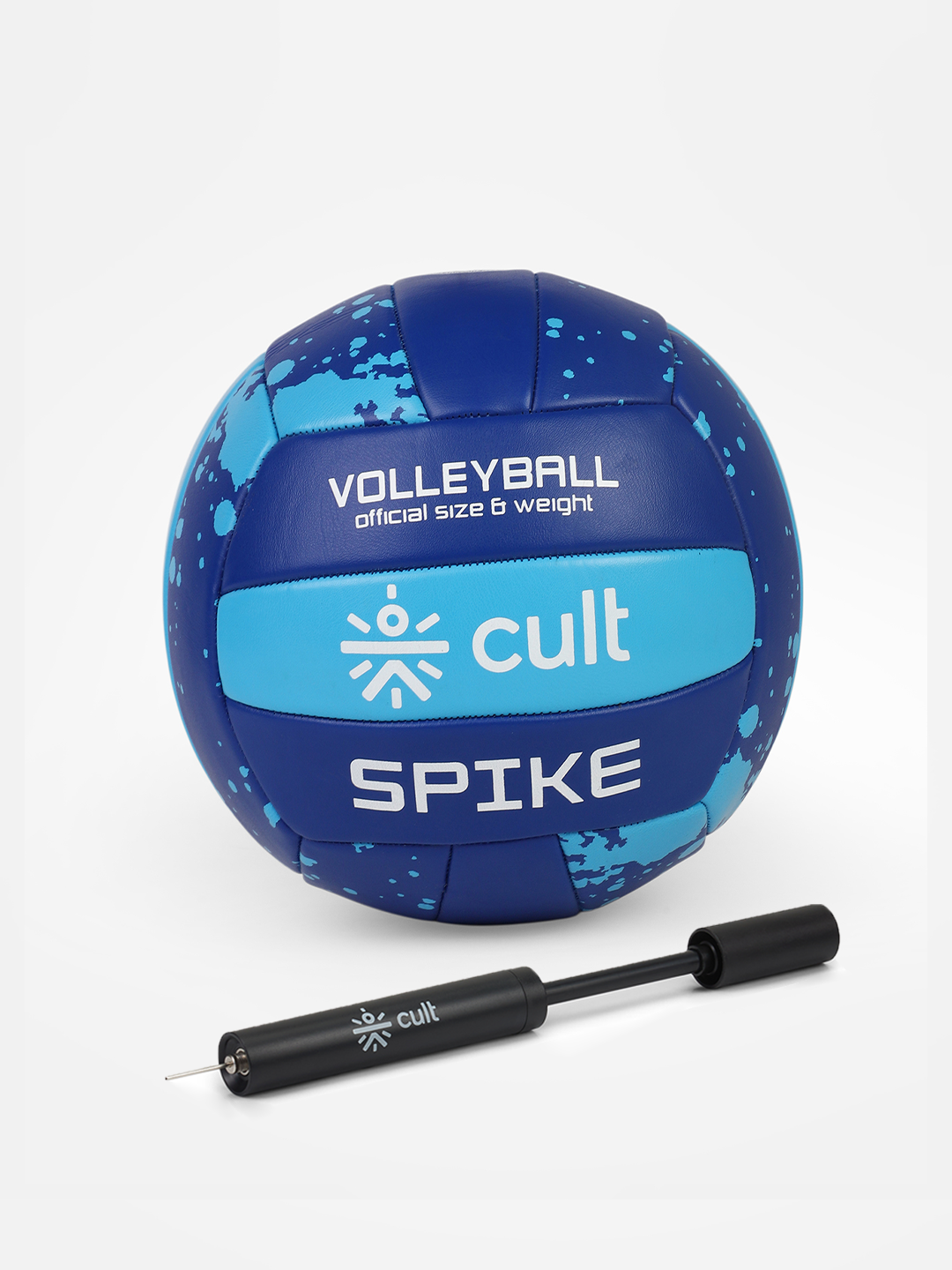 Cult Volleyball Combo  Spike Blue + Ball Pump