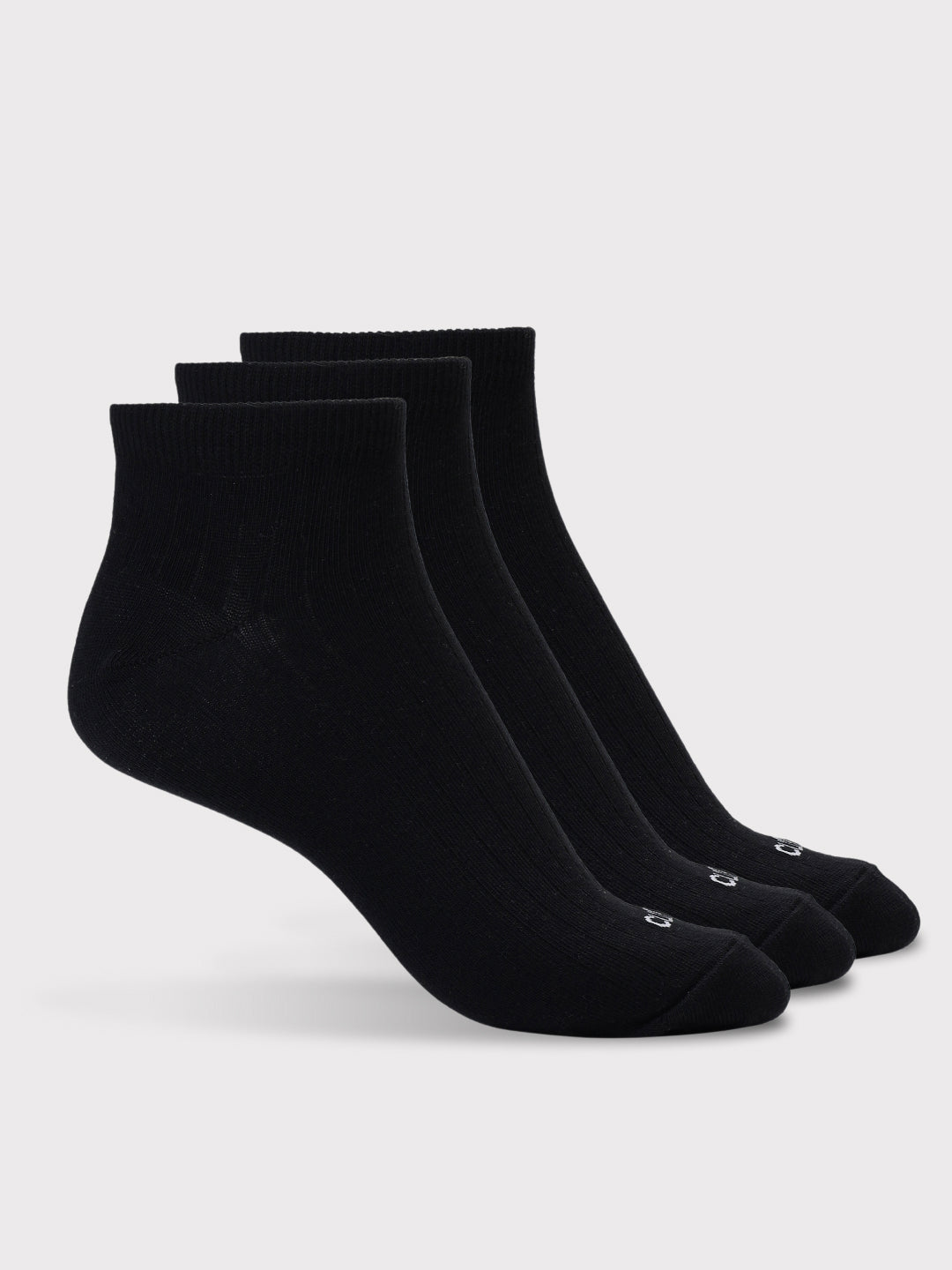 Casual Low Ankle Length Cotton Pack of 3 Socks Black Men