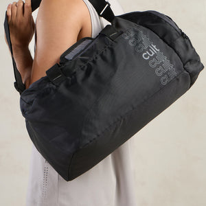 Cult Unisex Black Duffle Bag with Shoe Compartment