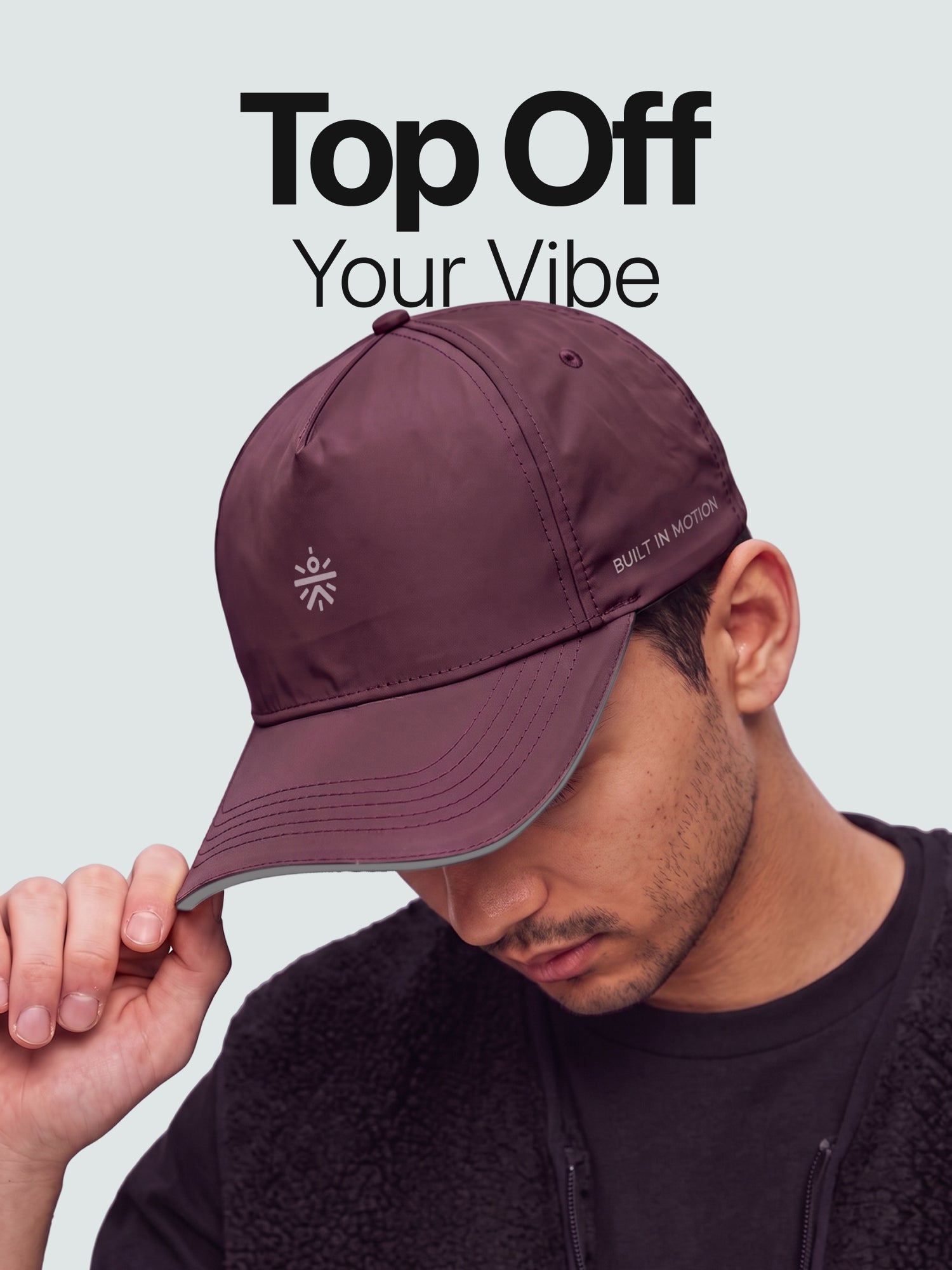 CULT Dry Fit Sports Cap for Men & Women Lightweight Quick Dry Running Cap with Sweatband, UV Protection, Reflective Detailing Adjustable Velcro Closure Maroon