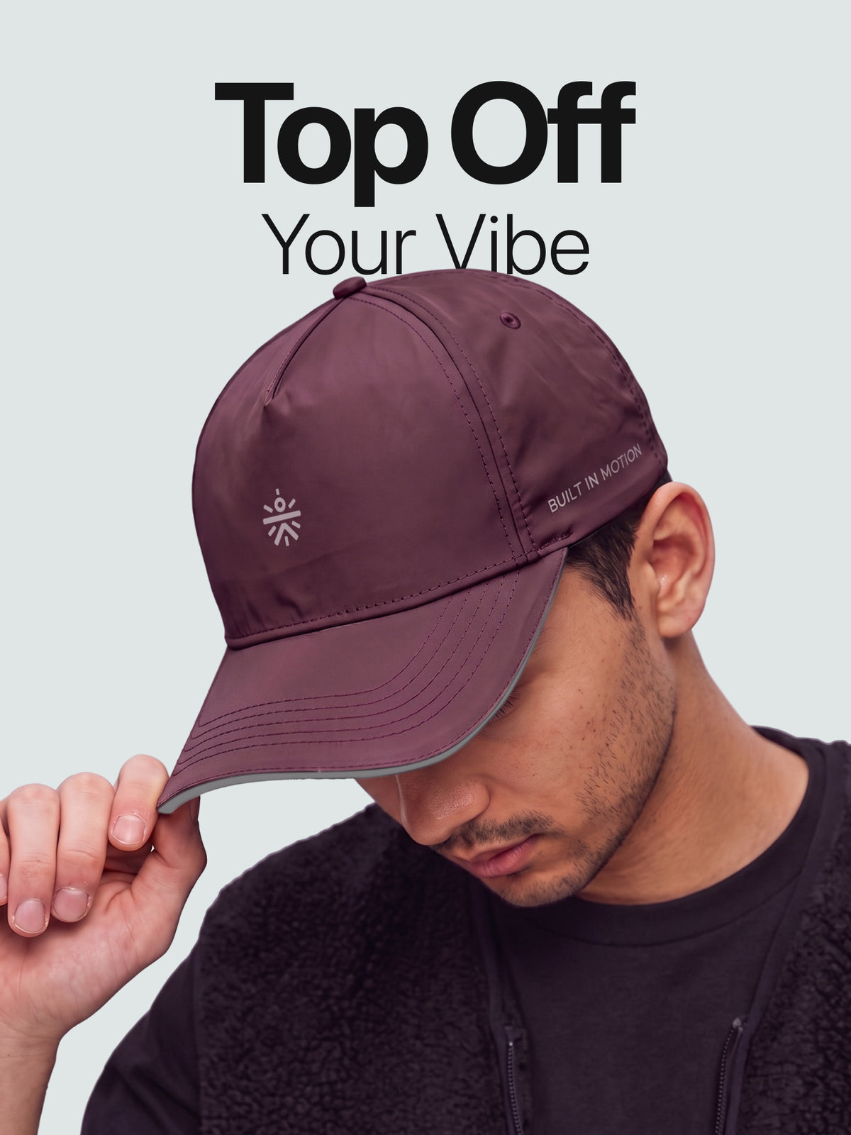 CULT Dry Fit Sports Cap for Men & Women Lightweight Quick Dry Running Cap with Sweatband, UV Protection, Reflective Detailing Adjustable Velcro Closure Maroon
