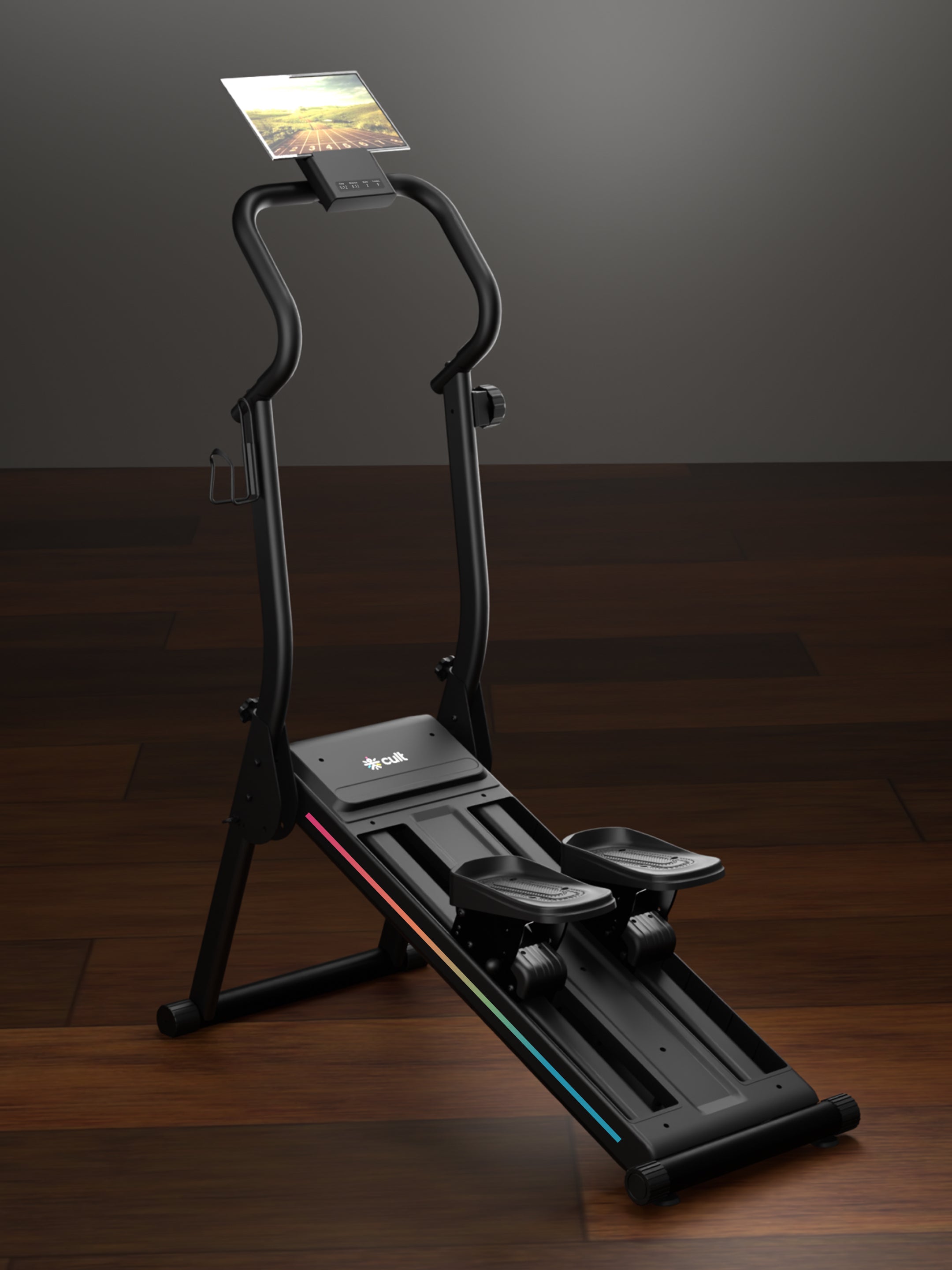 Cult Ever Climb Climber Machine | 150 kg Max Weight | 8-Level Magnetic Resistance | 3-Level Incline & Pedal Inclination | Foldable with Wheels | LED Display & Tablet Holder | Ideal for Home use (with 6 months extended warranty)