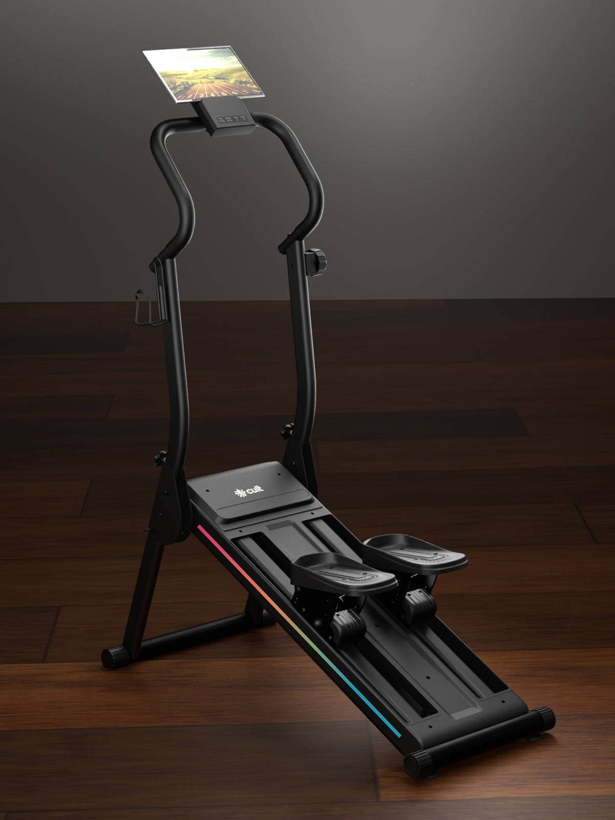 Cult Ever Climb Climber Machine | 150 kg Max Weight | 8-Level Magnetic Resistance | 3-Level Incline & Pedal Inclination | Foldable with Wheels | LED Display & Tablet Holder | Ideal for Home use (with 6 months extended warranty)