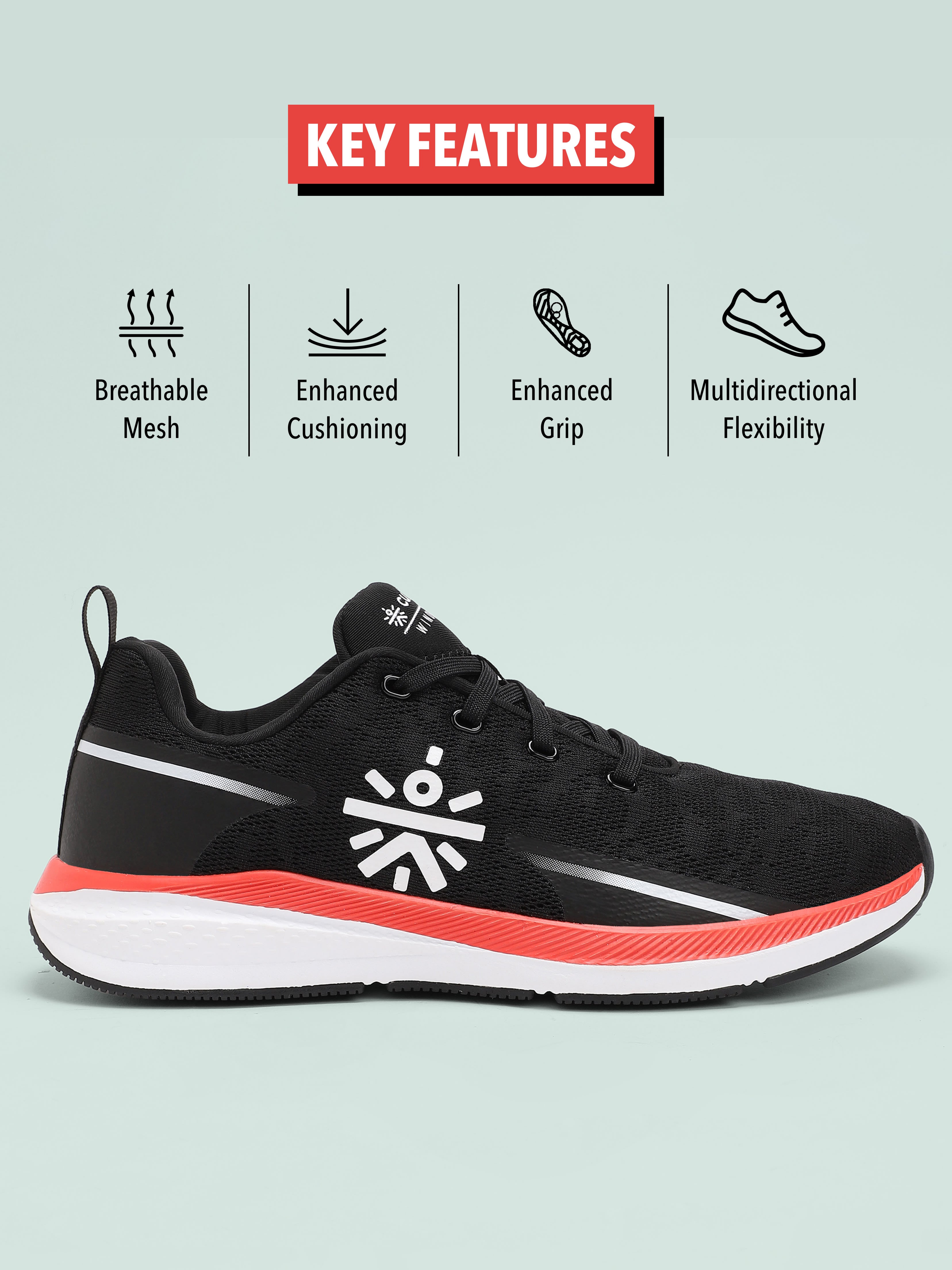cult Windblazer Men Running Shoes - Black/Red