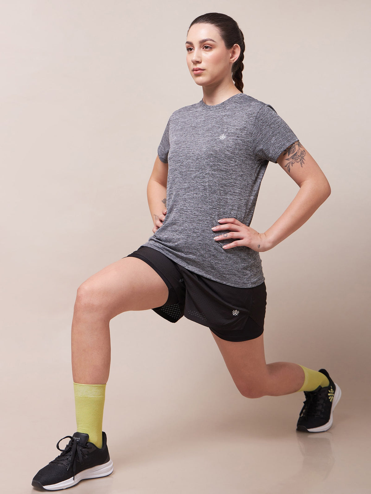 Textured Active T-shirt with Logo