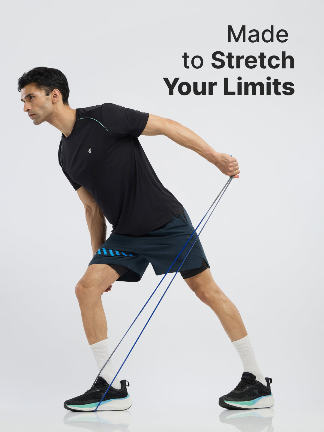 cult Resistance Band(2.5-7kgs Resistance)for Men & Women Blue Grey