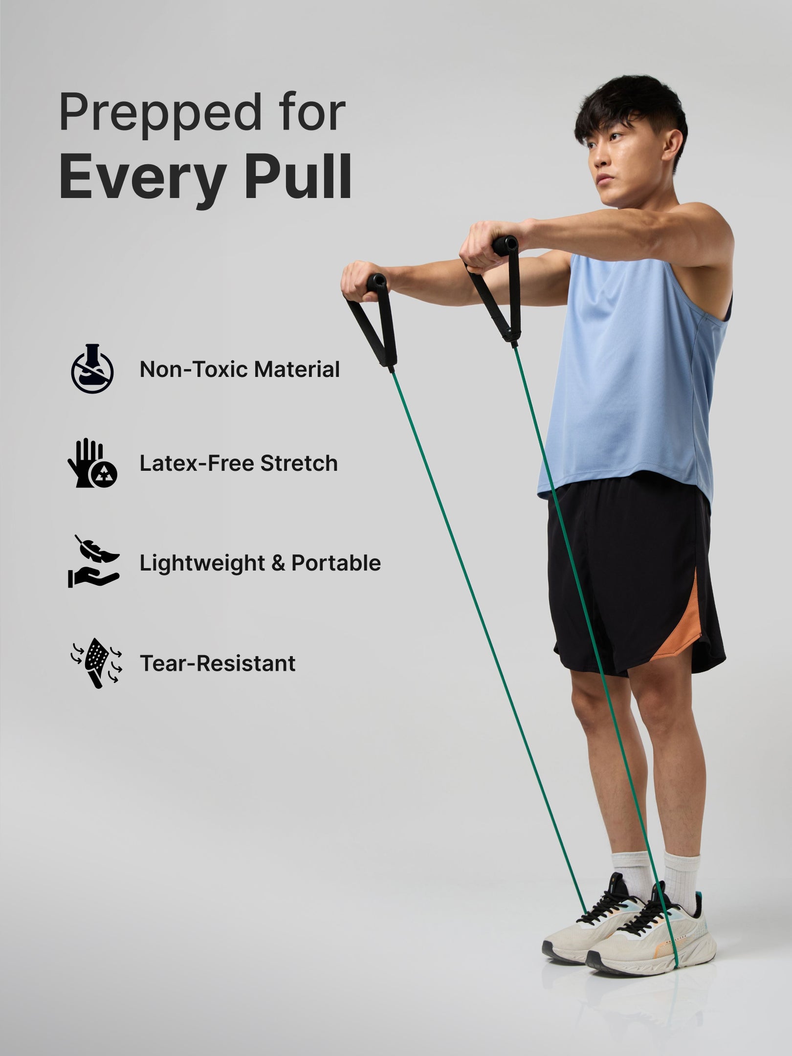 Cult Toning Tube for Exercise & Stretching with Foam Handles, Door Anchor | Resistance Band Suitable for Home & Gym Workout for Men & Women | Heavy Resistance 20-25 Kgs, Green