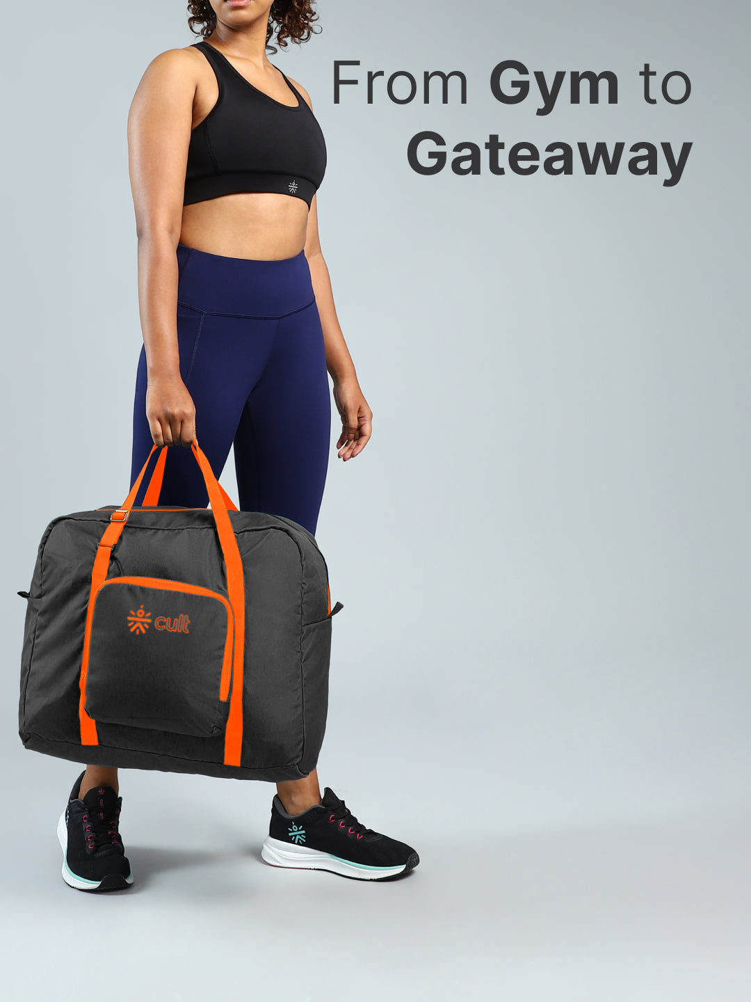 cult Foldable Duffle Bag  30L Grey