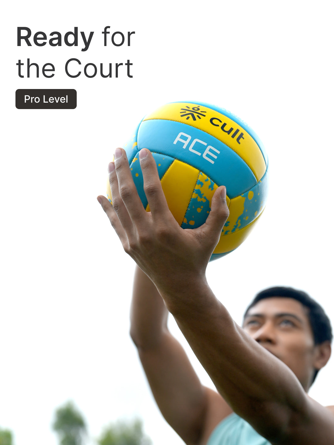 Cult Volleyball Combo  ACE Blue/Yellow + Ball Pump