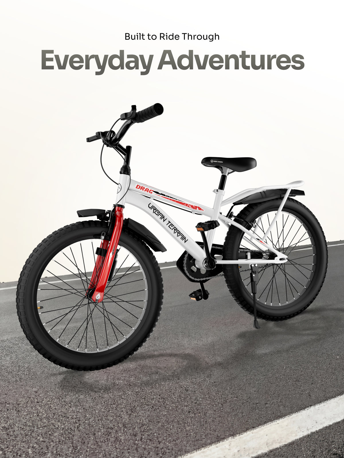Urban Terrain Drag 16T Single Speed Kids Cycle, White
