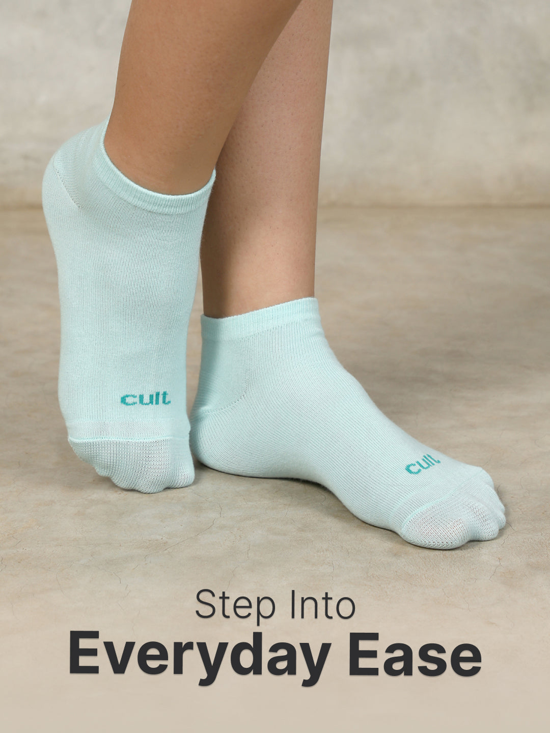 Sports Ankle Length Pack of 3 Turquoise,Powder Blue & Navy Solid Women's Socks