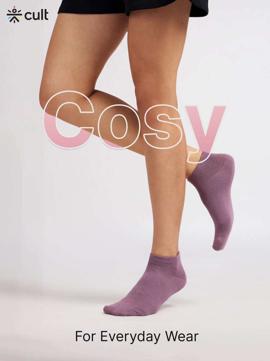 Casual Low Ankle Pack of 3 Pink,White & Wine Women's Cotton Socks