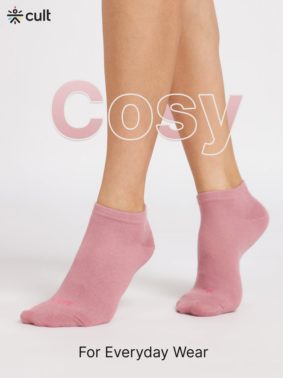 Casual Low Ankle Length Cotton Pack of 3 Mauve,Beige & Pink Socks Women