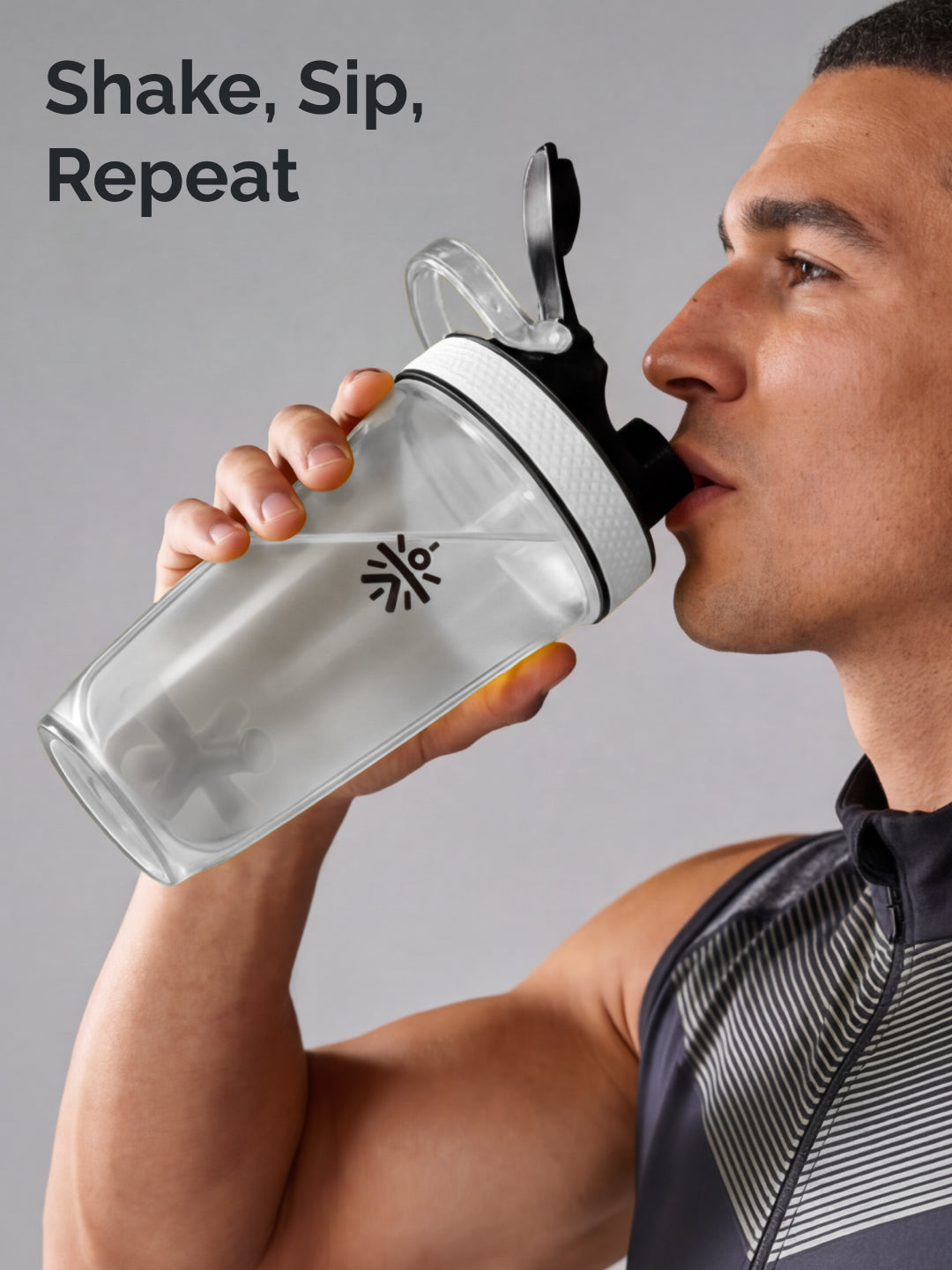 CULT FrostBlend Shaker Bottle 500 ml, Leak-Proof Multipurpose Shaker for Protein, Gym & Fitness Frosted White