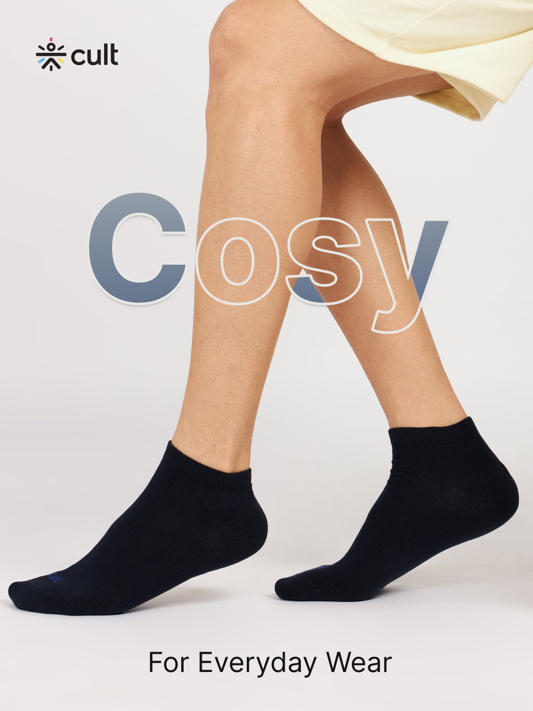 Casual Ankle Length Cotton Pack of 3 Grey,White & Black Socks Men