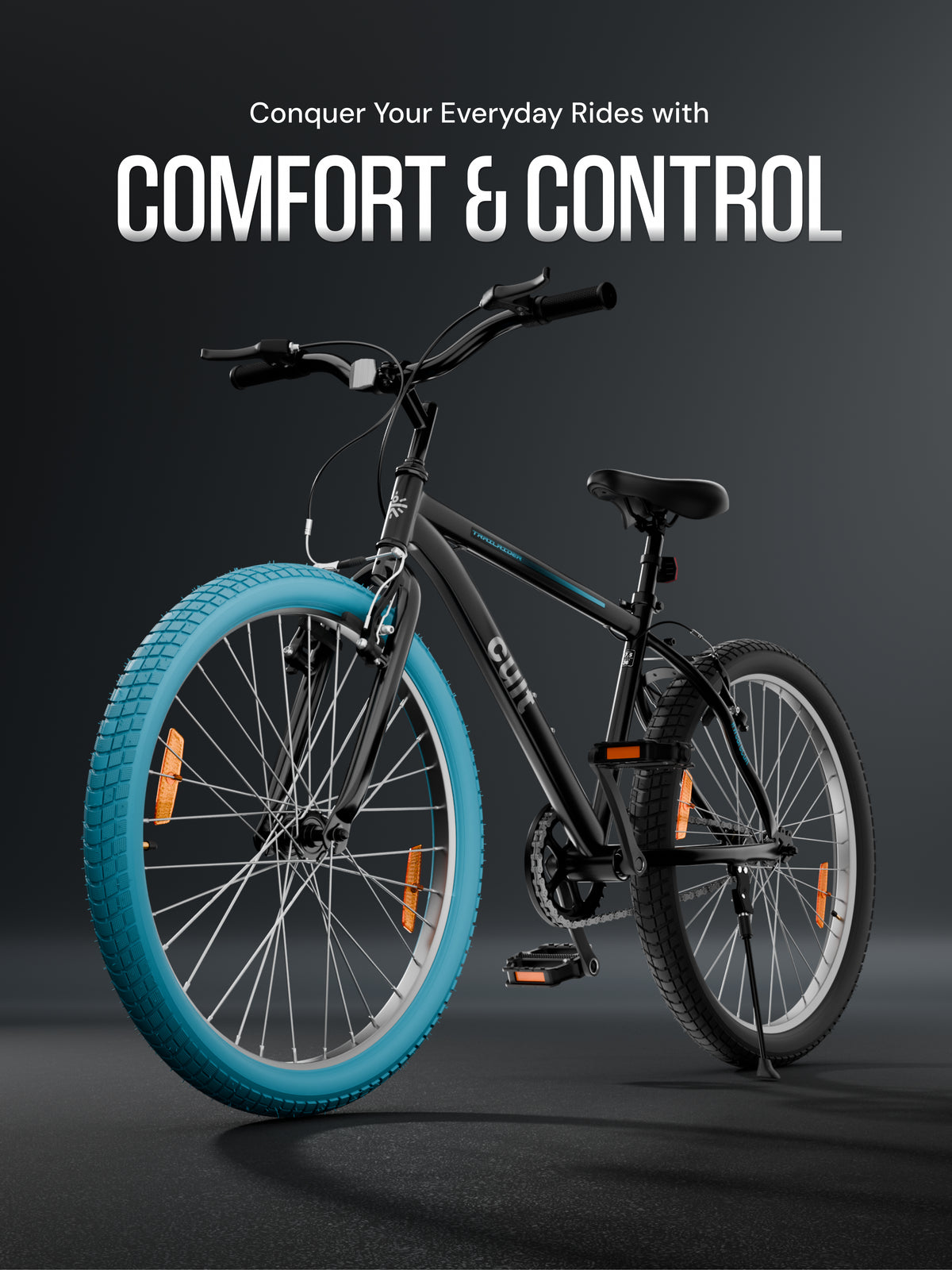 Cult TRAILRIDER 26T Single Speed Mountain Bike, Black