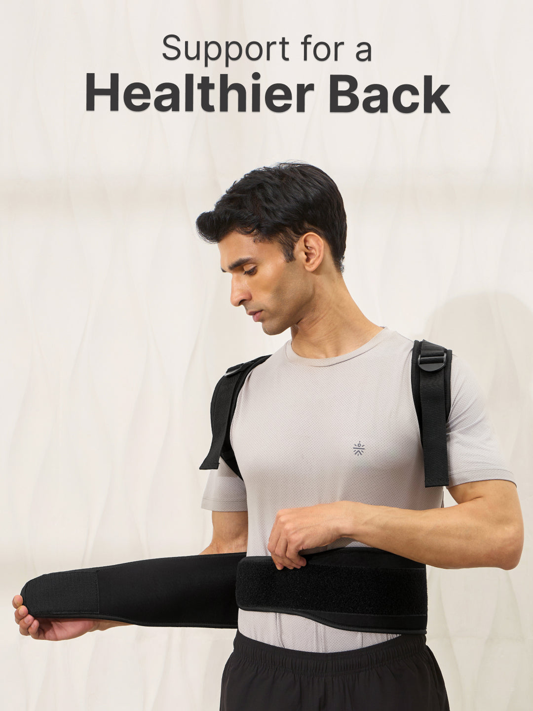 CULT Align Flex Posture Corrector Black Neoprene Back Support Belt for Men & Women Adjustable Spine & Shoulder Brace Breathable, All-Day Comfort Upper Back, Neck & Shoulder Alignment Support