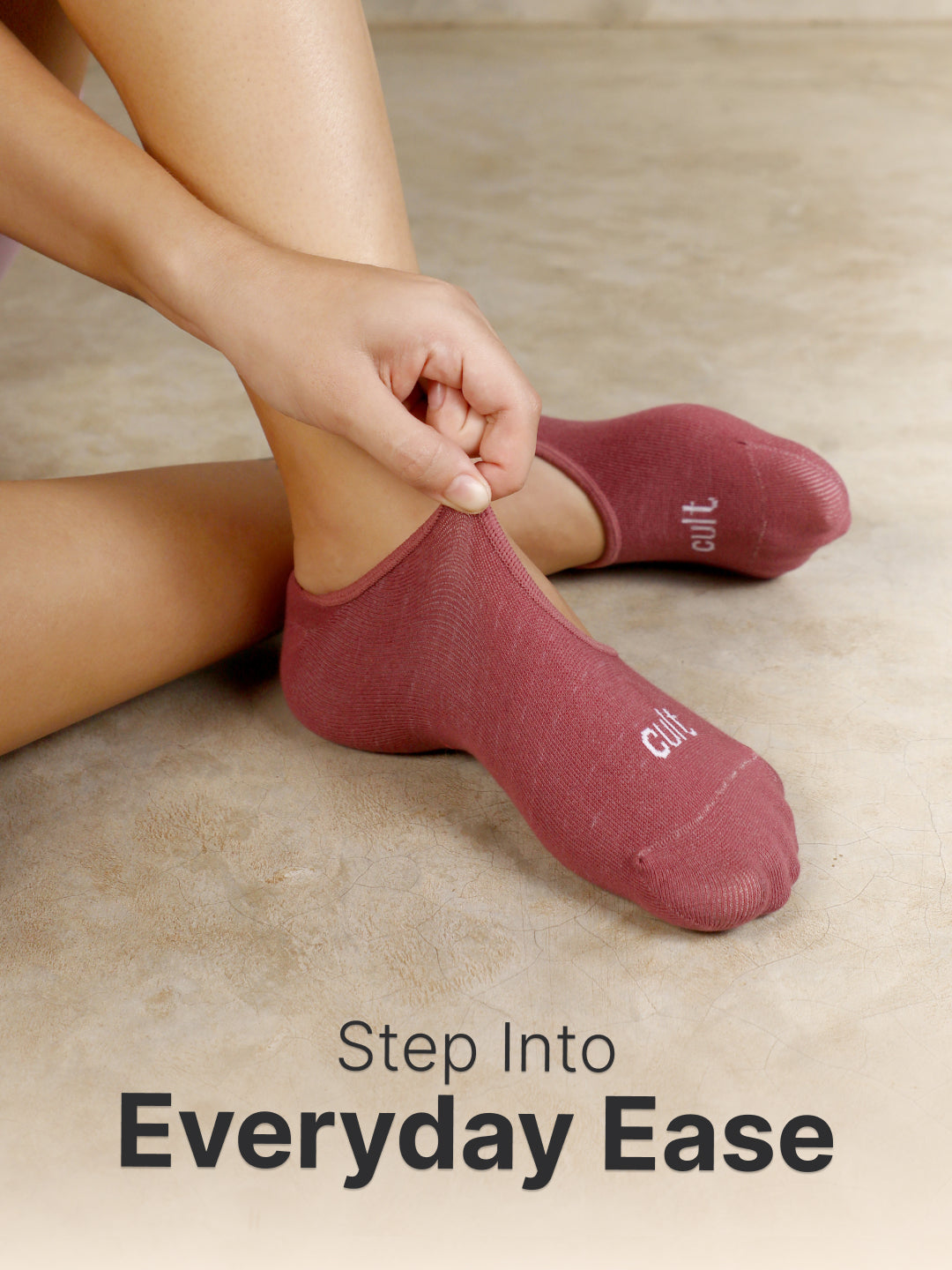 Casual Low Cut Invisible Pack of 3 Berry Red,Pink & Wine Terry Solid Women's Socks