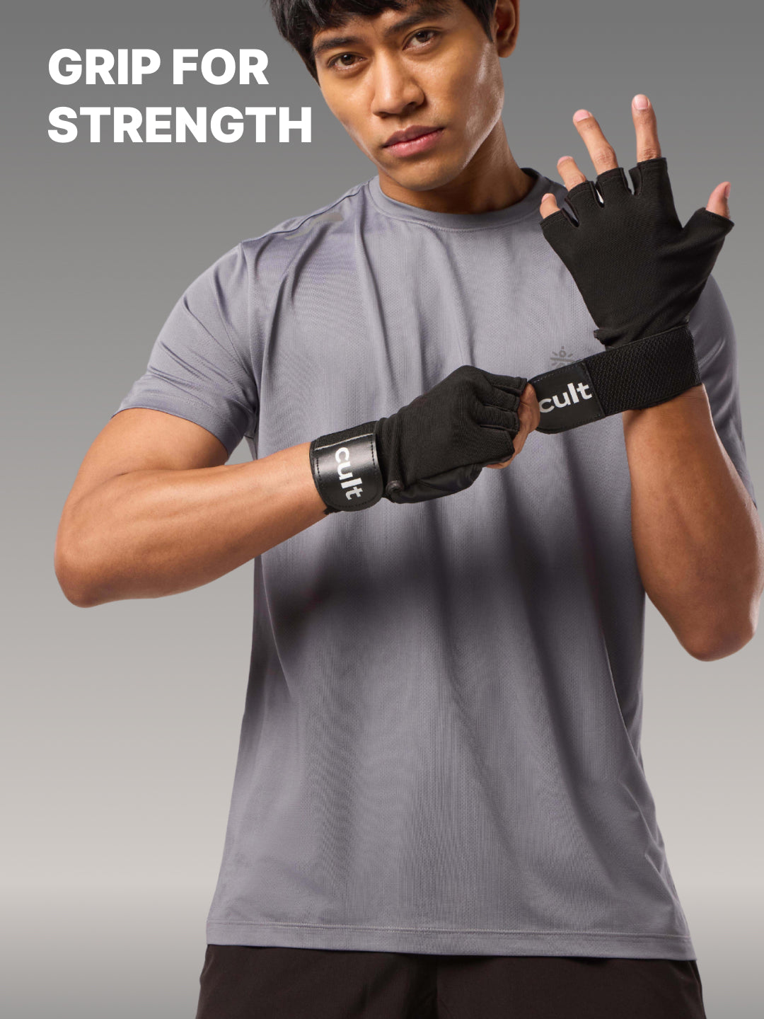 cult Gym Gloves for Men & Women With Wrist Support Accessories for Weightlifting, Training, Exercise, Cycling Gloves Fitness Gloves Black