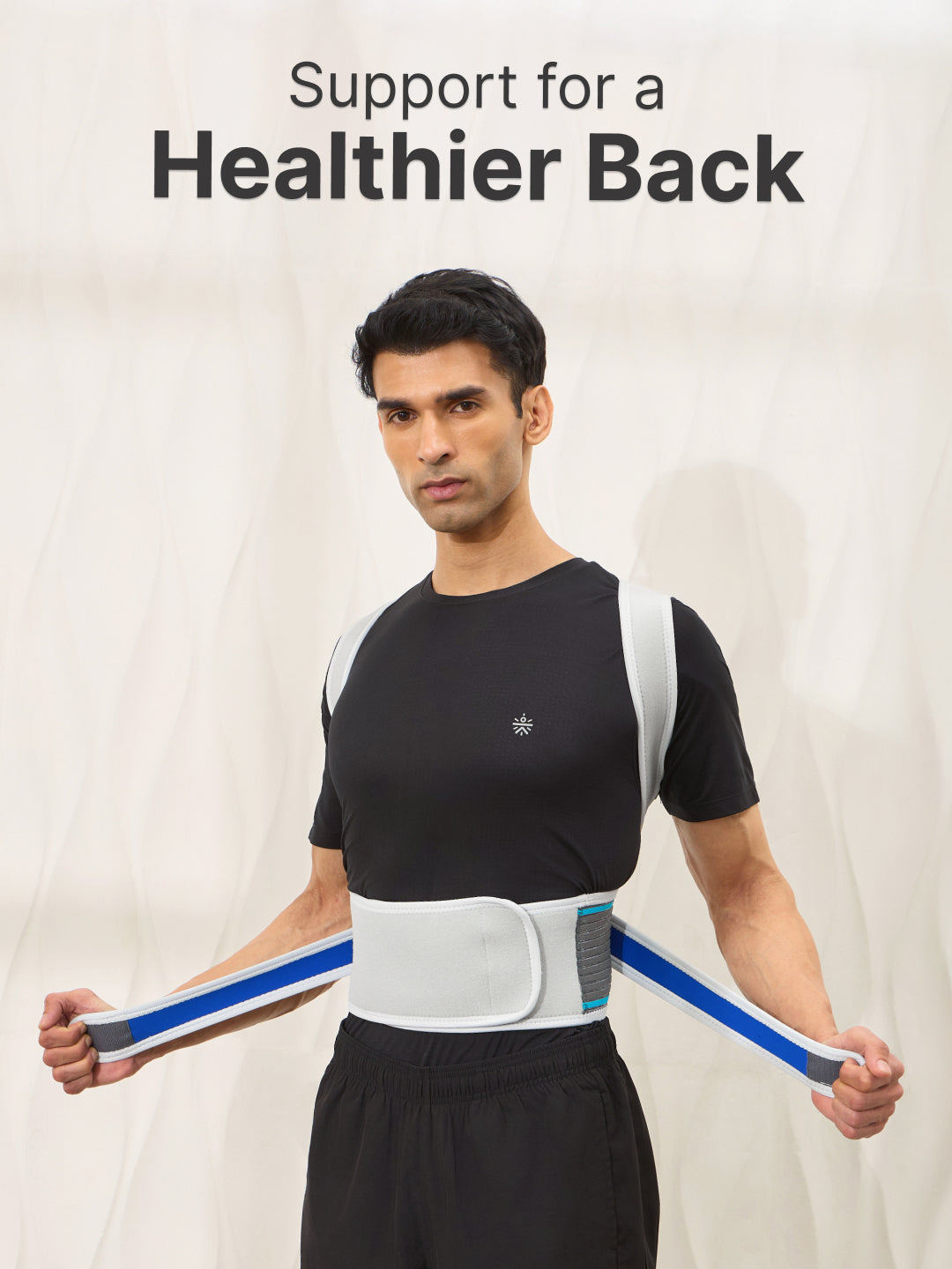 CULT Align Pro Posture Corrector Grey Neoprene Foam Back Support Belt for Men & Women Adjustable Spine & Shoulder Brace Breathable, All-Day Comfort Upper Back, Neck & Shoulder Alignment Support